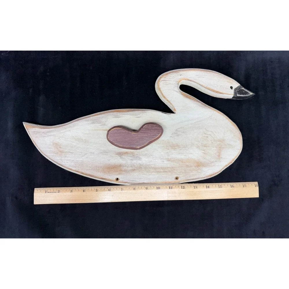 Wooden Primitive Goose Decor 2 Wood Geese Wall Hangings Rustic Country Cabin